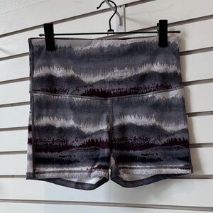 Mono B Gray and Maroon Patterned Athletic Shorts